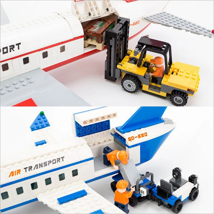 City International Airport 652 шт. авиация Набор строительных блоков Кирпичи Модель Детские