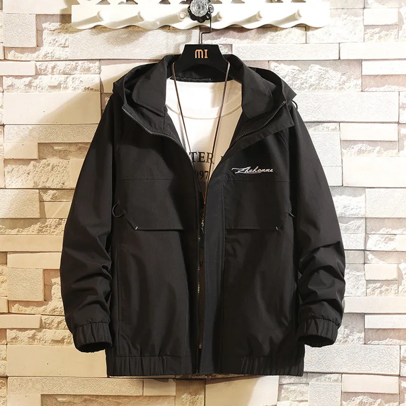 

Casual Jacket Men's Versatile Korean-style Trend Loose-Fit Students Spring And Autumn New Style Hooded Workwear Tops Autumn Clot