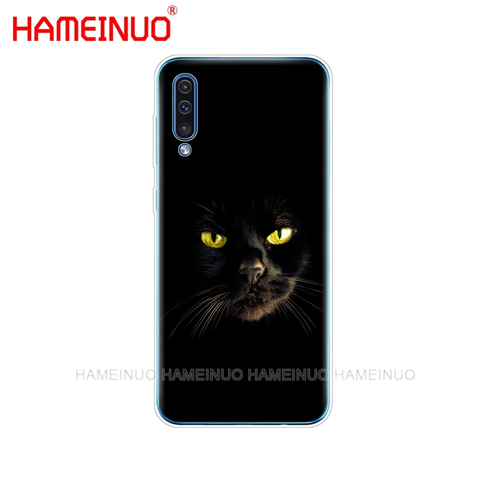 Силиконовый чехол для телефона samsung Galaxy S10 E PLUS A10 A20 A30 A40 A50 A70 A10E A20E M20, черный чехол с кошачьим глазом - Цвет: 43040