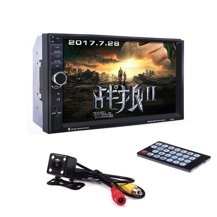 7 дюймов 2 Din стерео приемник HD Bluetooth MP5 плеер MP4 радио громкой связи 7021B + камера