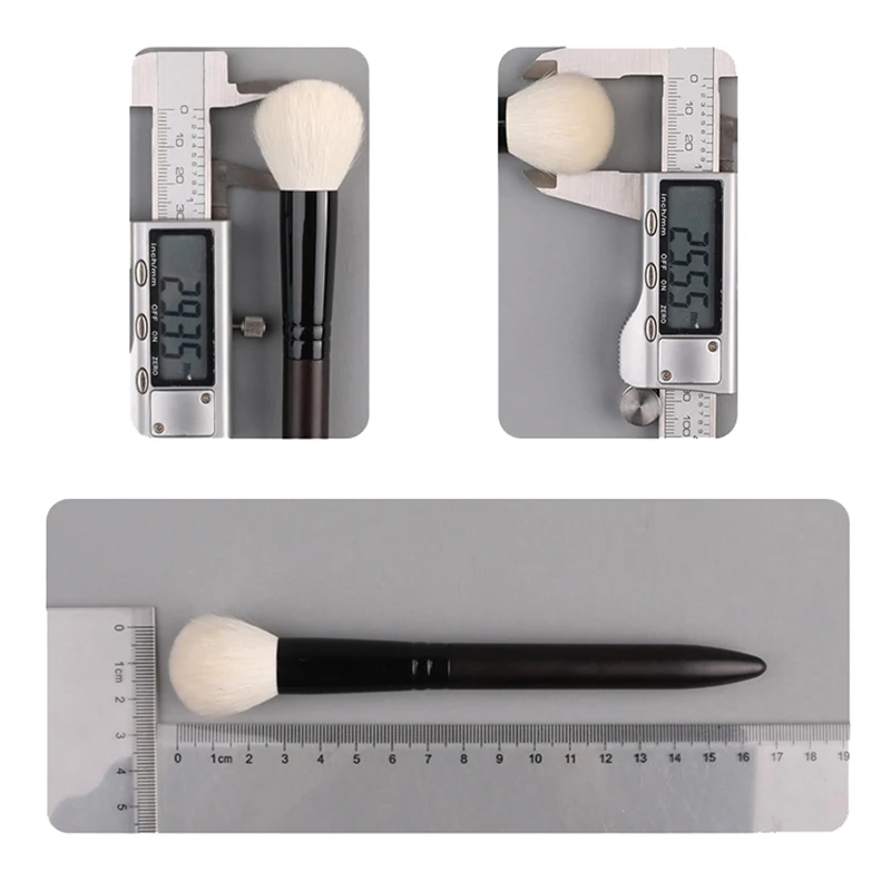 Z145s Professional Handmade Makeup Brushes Soft Saikoho Goat Hair Small Round Blush Brush Ebony Handle Make Up Brush 4