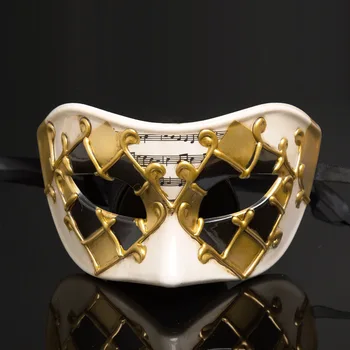 

Flat Head Venice Masks Party Supplies Masquerade Mask Christmas Halloween Venetian Music Carnival Anonymous Masks DIY Decoration