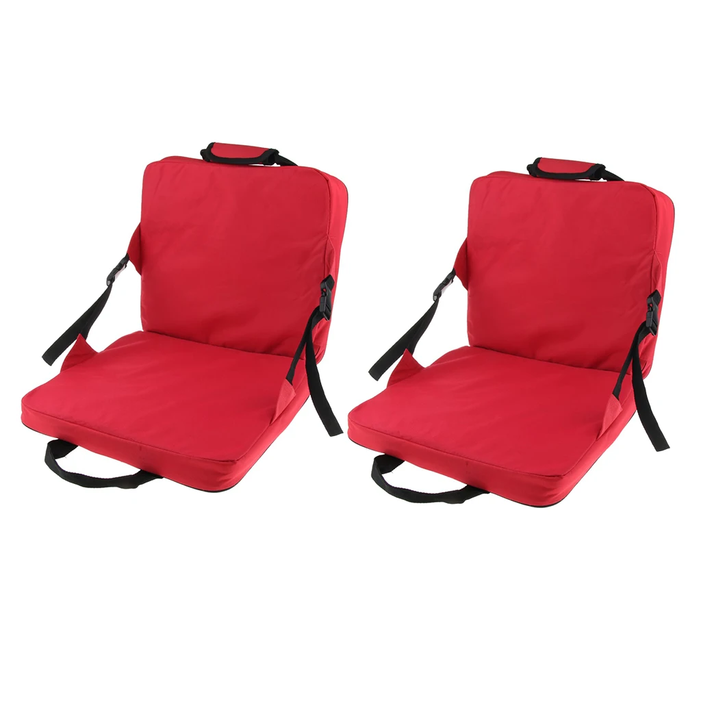 2PCS Moisture Proof Rocking Fishing Chair Cushions Soft Stadium Seat Cushion for Backyard Picnic BBQ Outdoor Fishing Camping