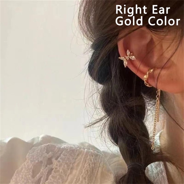 Korean Rhinestone Butterfly Drop Earrings For Women Girls 2021 Trendy Fashion Pearl Chain Earrings Jewelry Wedding Gifts