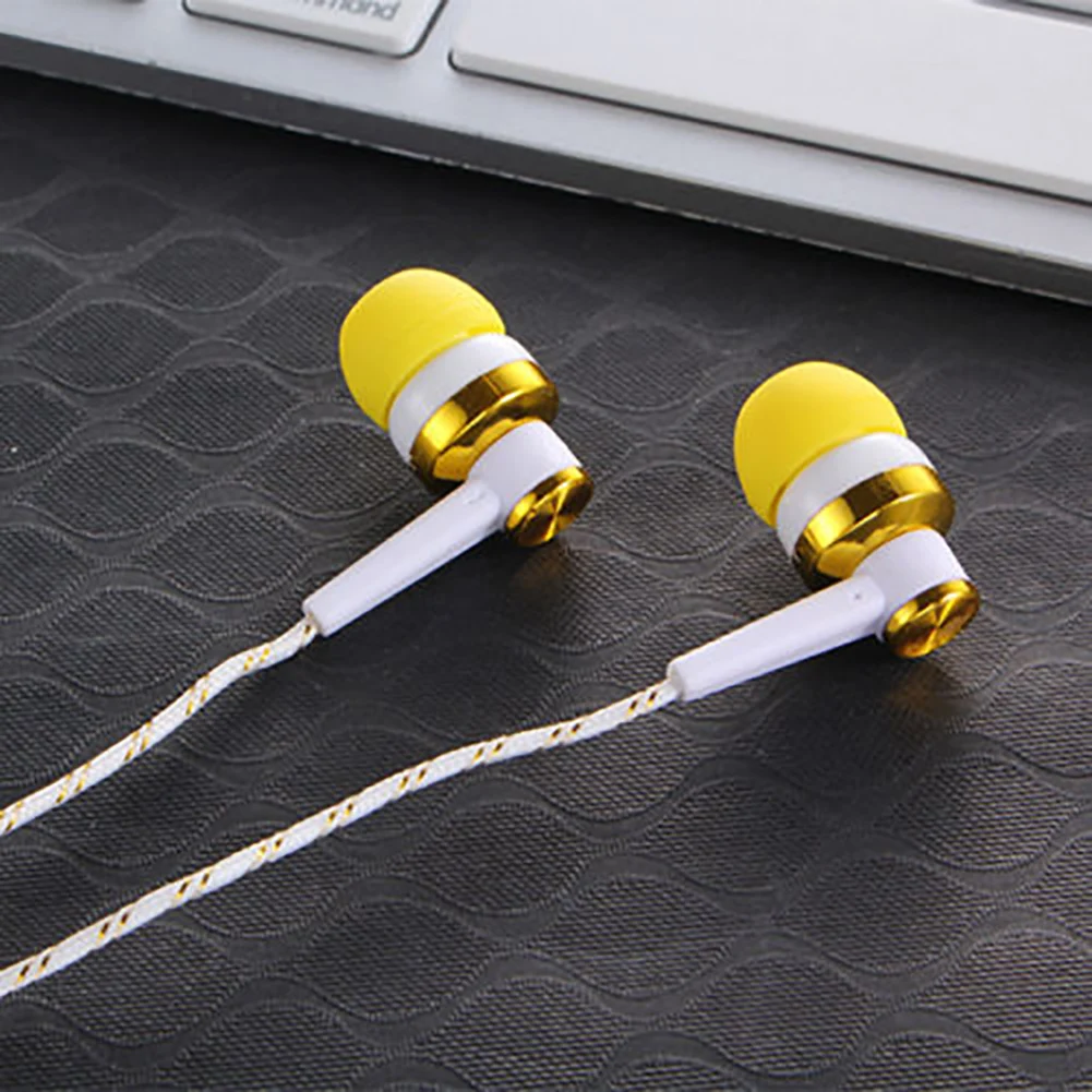 Высококачественная Проводная 3,5 мм наушники-вкладыши стерео нейлоновый переплет кабель наушники гарнитура с микрофоном для ноутбука Смартфон