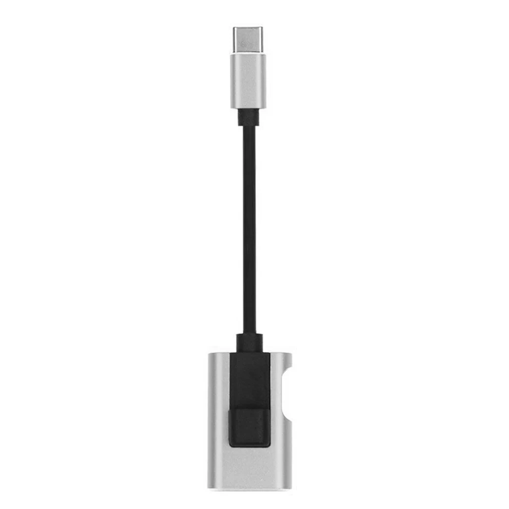 2 в 1 USB Plug And Play type C до 3,5 мм простой в использовании аудио адаптер портативные легкие наушники небольшой зарядный кабель корпус из сплава