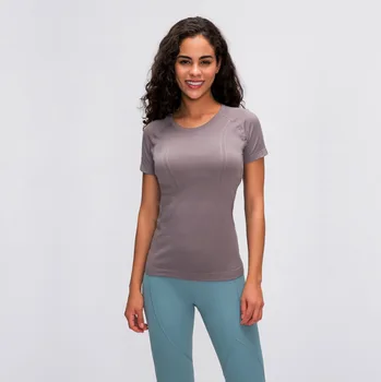 

Sports fitness clothing ladies quick-drying fitness T-shirt running fitness short sleeve tights Sexy breathable