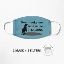 Não me faça enviar a máscara de pinguins pm2.5 máscara ao ar livre lavável máscara facial reutilizável ajustável streetwear mascarilla
