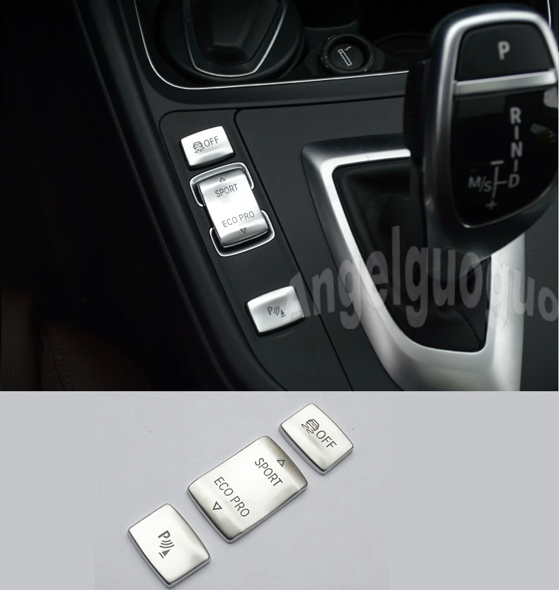Car Central Handbrake Button Left side Decorative Cover Sticker For BMW 2 Series Coupe F22 1 series F20 Sedan F30 F34 3/4 series