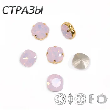 

CTPA3bI Rose Water Opal Color K9 Glass Rhinestone Glass Crystal Pointback Rhinestones Glue On Garment Crafts Jewelry Making