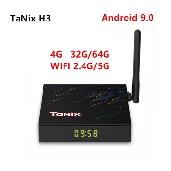 

Tanix H3 Smart TV Box Android 9.0 LPDDR4 4G 32G/64G ROM Quad-core 64 bits ARM CortexA53 Wifi 2.4G/5G Bluetooth4.04K Media Player