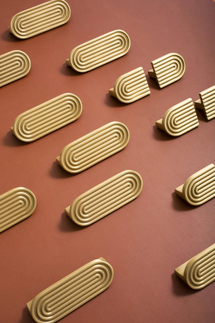 DIY latão sólido móveis alças, maçanetas, alças