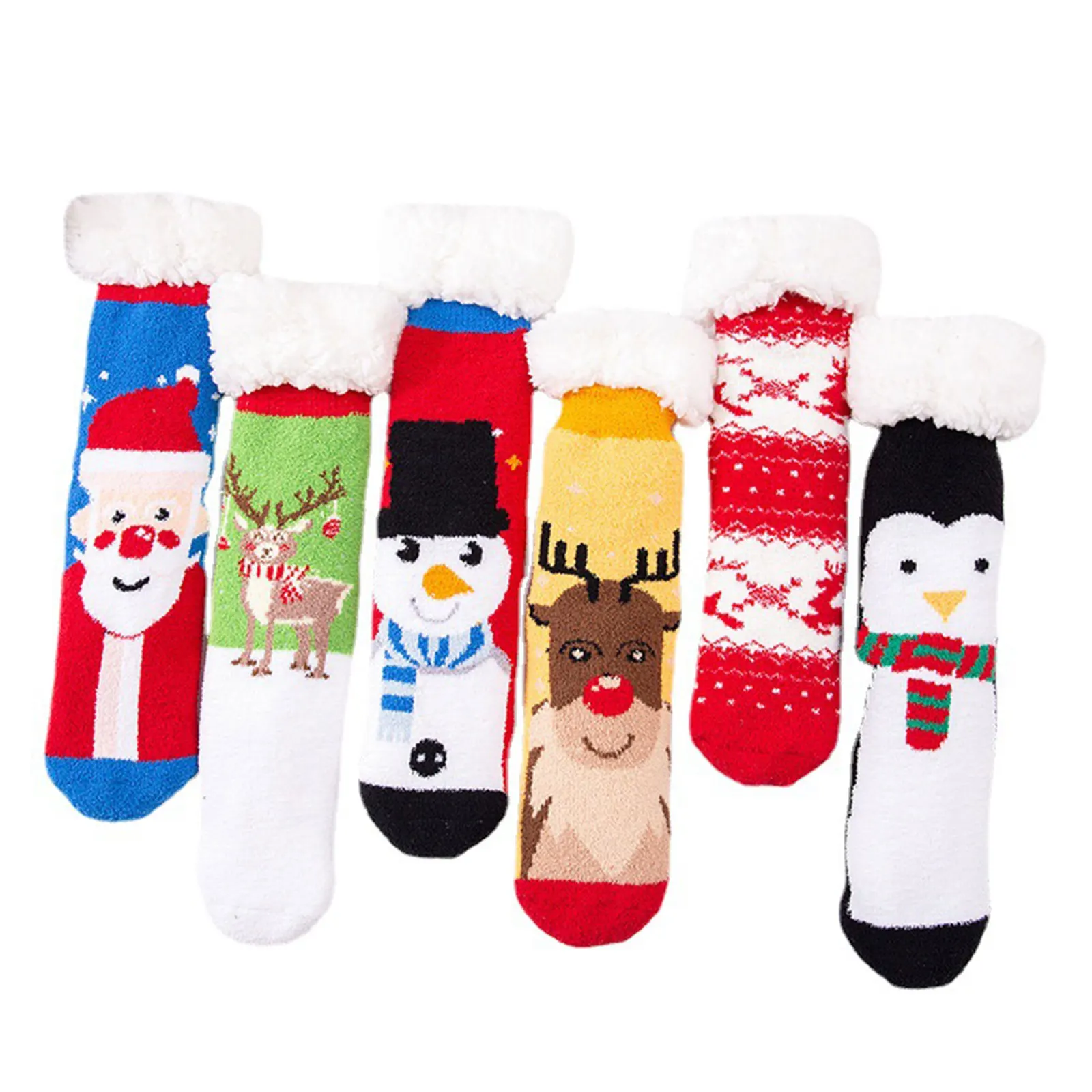 Women Men Christmas Socks Thickened 