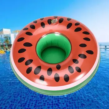 

Waterpark Children Toys Watermelon Cup Holder Coaster Floating Inflatable Drink Bottle Case R7RB