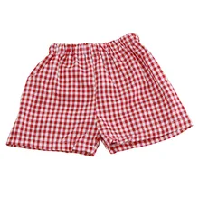Летние детские Новые товары трусы детские кружевные шорты с большим низом повседневные шорты в клетку со средней талией для малышей