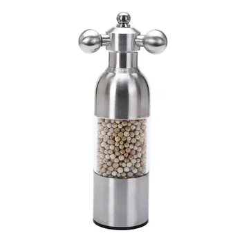 

Hand Driven Pepper Mill Faucet Valve Shape Stainless Steel Case Manual Salt Grinder,Food Safe Ceramic Burr Home Decoration