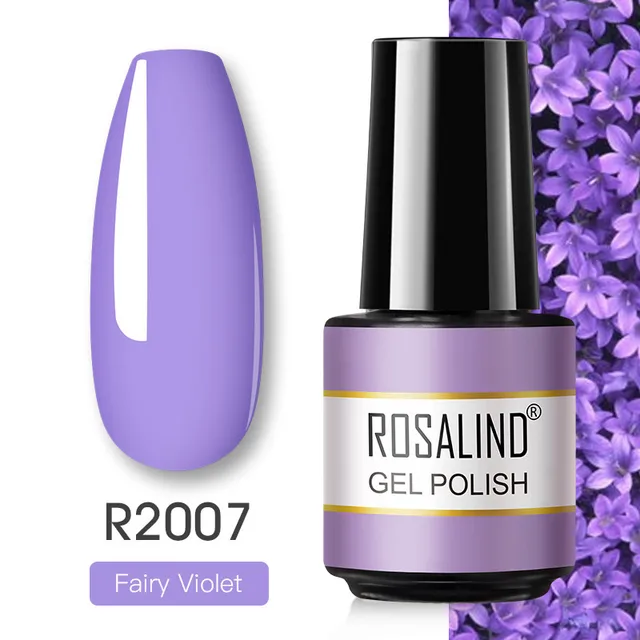 ROSALIND Gel Nail Polish Glitter Gel For Manicure Art Semi Permanent Hybrid Varnish Need UV LED Base Top Coat Nail Polish RAR2007