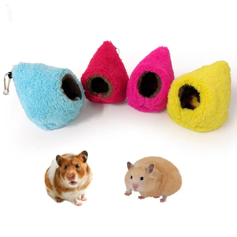 Lovely Small Pet Cages Bed House Mouse Hamster Rabbit Guinea Pig Winter Warm Hanging Hamster Nest Cage
