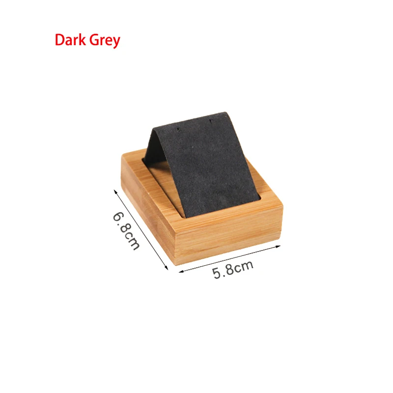 Dark Grey-1 Grid Высокое качество, бамбуковый бархат, подставка для сережек, подставка для сережек, держатель для сережек, чехол для хранения, органайзер для ювелирных изделий - Цвет: Dark Grey-1 Grid