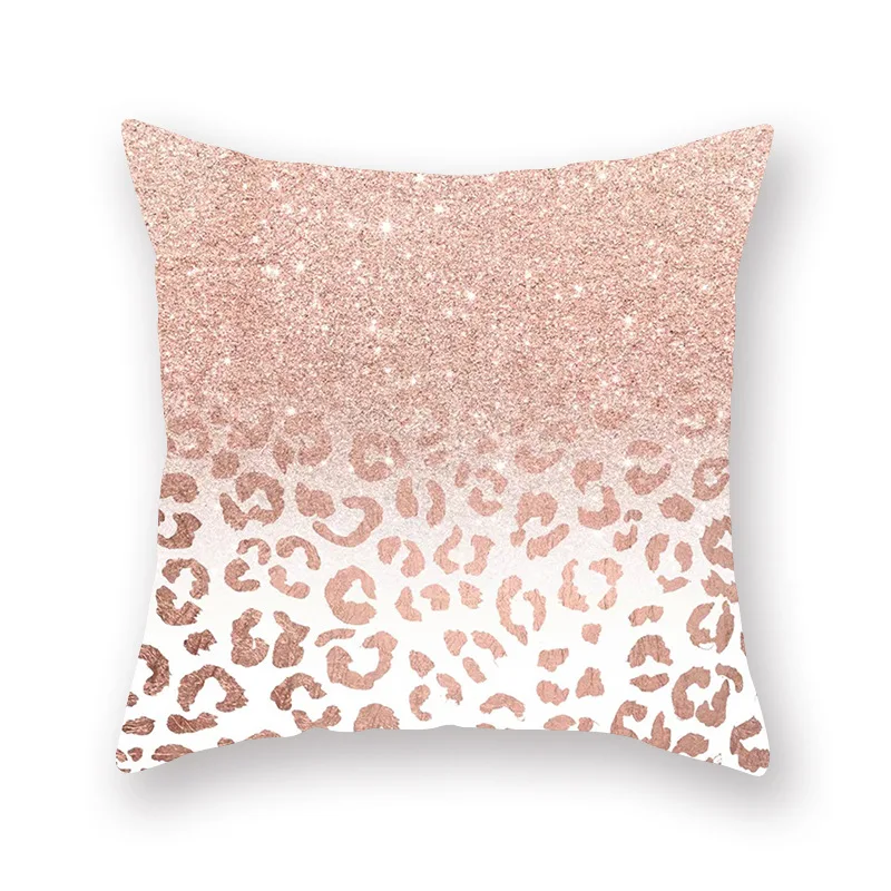 Полиэфирное волокно розовое золото Геометрическая наволочка диванная подушка домашний декоративный чехол на подушки - Цвет: 03