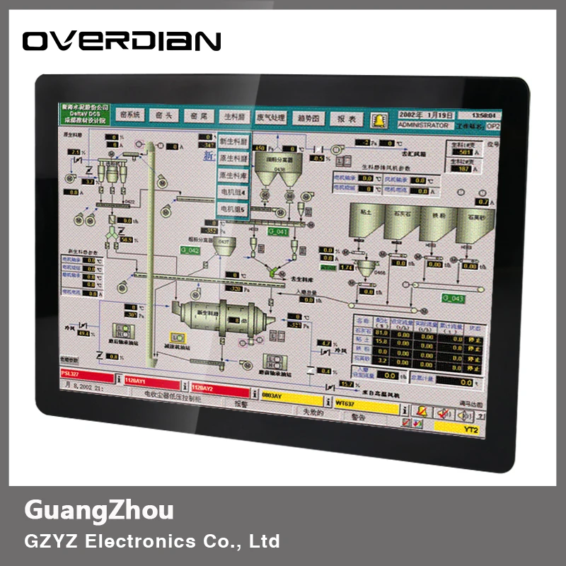 US $249.19 19 Inch Industrial Monitor Display Ratio 1610 Metal Shell Resolution 1440900 Touch Screen Embedded Mounting Ear For Factory
