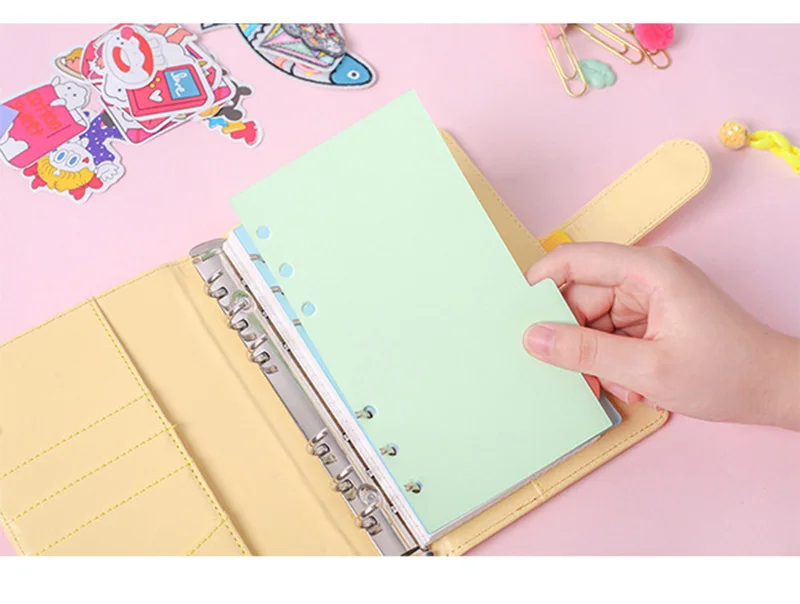 Корейский Блокнот Binder Bullet Journal Set A6 спиральный органайзер для планирования мероприятий сетка записная книжка DIY девушка план путешествия 6 кольцо руководство