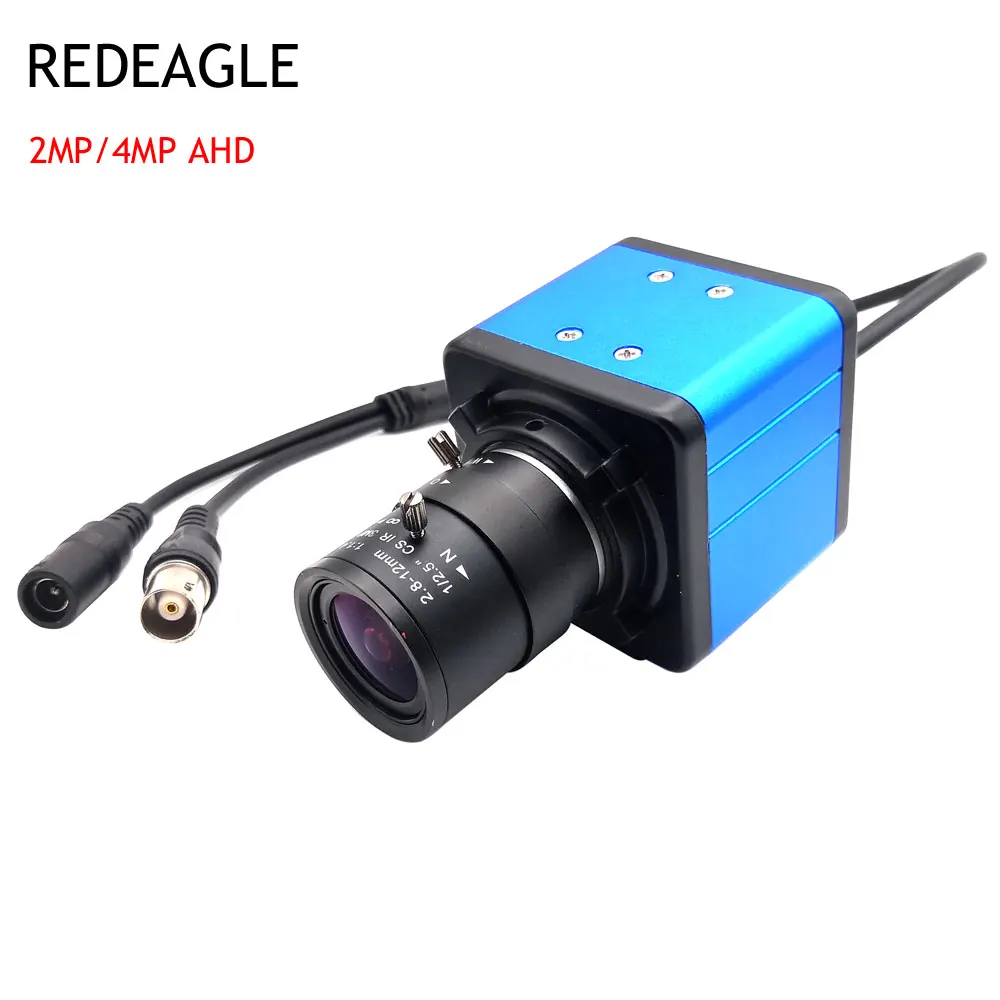 REDEAGLE 1080P 4MP HD AHD Security Camera Mini Box Metal Housing Manual Focus Zoom Video Surveillance Industrial CCTV Cameras