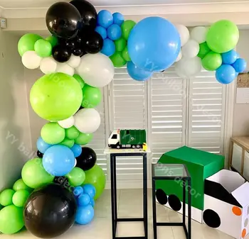 

DIY Balloons Garland Arch Kit Fruit Colors Apple Green Blue Black White For Boy Birthday Baby Shower Wedding Party Decoration