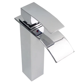 

Waterfall Counter Top Basin Mixer Tap Taps Bathroom Sink Tall Chrome faucet