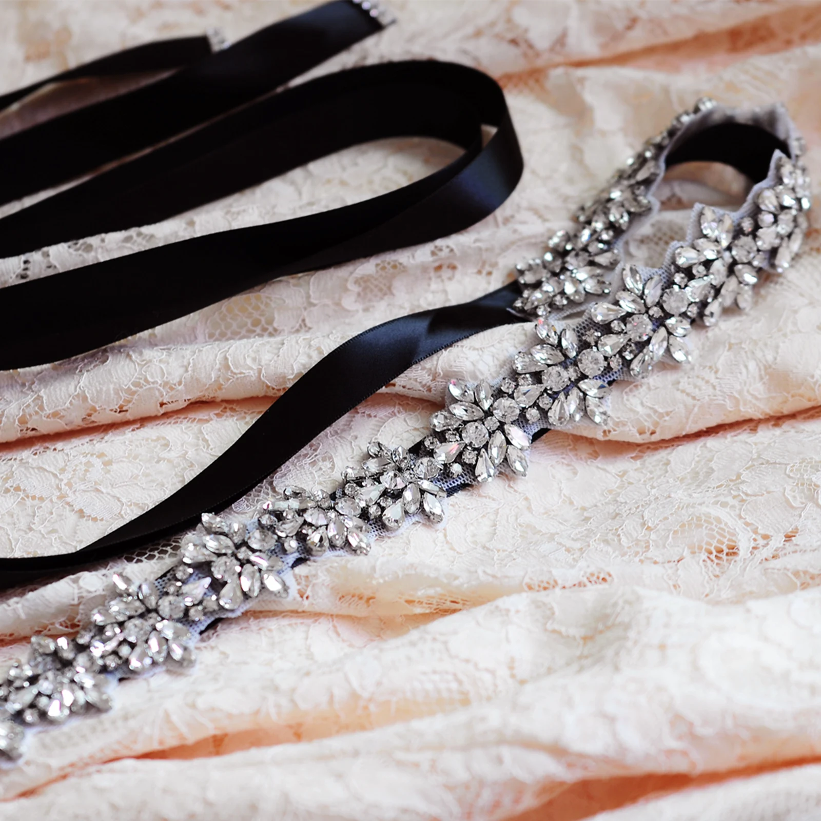 Sparkle Silver Rhinestone Belt Wedding Belts Diamond Belt Crystal