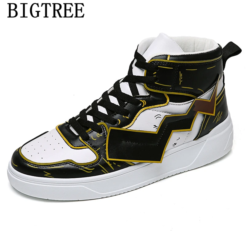 mens designer high top trainers