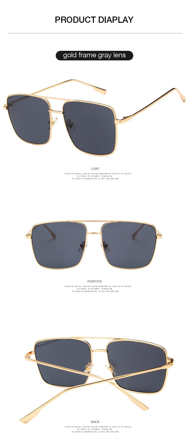 Квадратные Солнцезащитные очки в металлической оправе больших размеров, мужские и женские солнцезащитные очки, роскошные брендовые дизайнерские женские роскошные очки UV400
