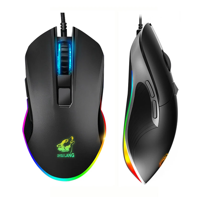 Проводная игровая мышь компьютерная геймер 3200 dpi RGB подсветка оптический, эргономический мышь для портативных ПК Игровые мыши