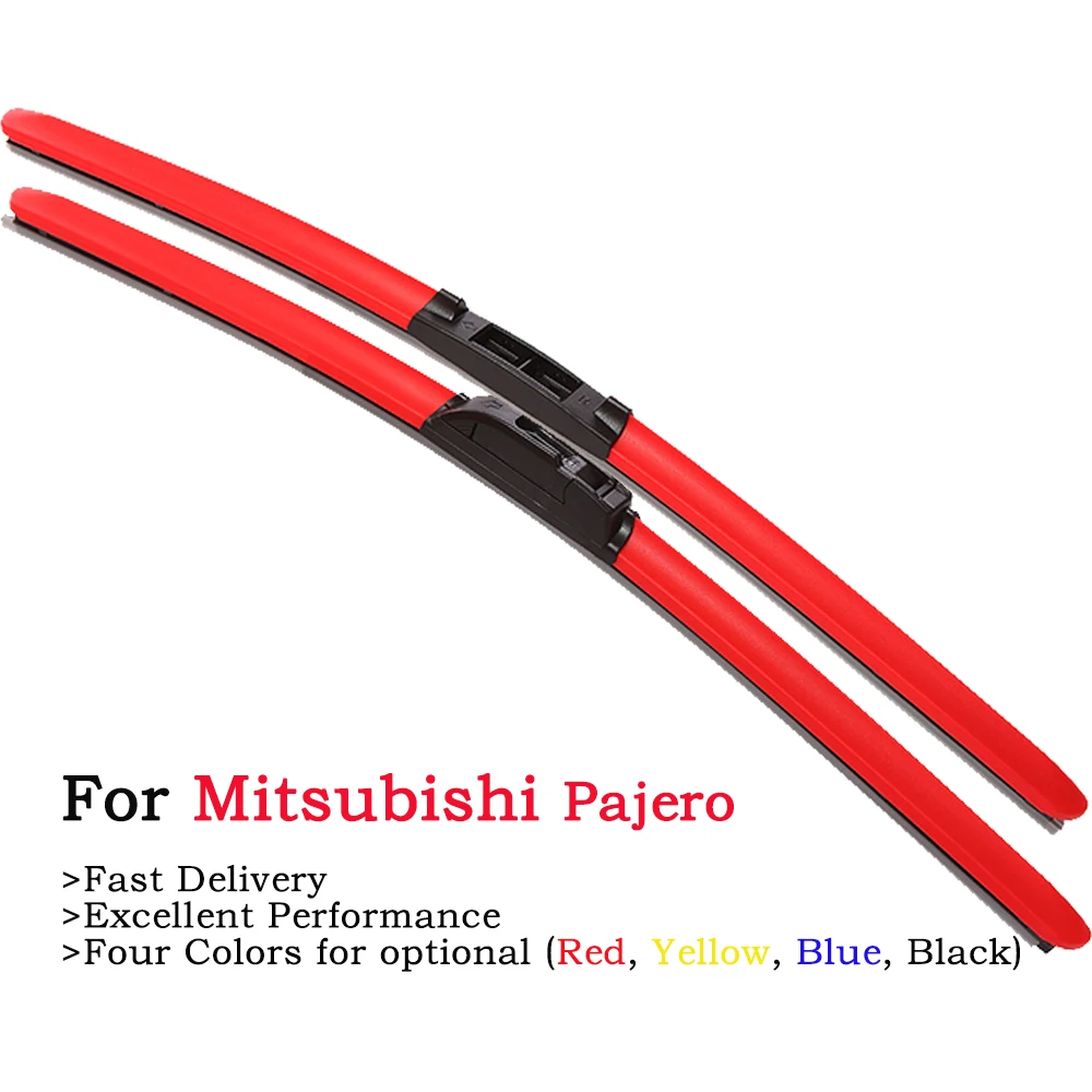 

HESITE Colorful Hybrid Wiper Blades For Mitsubishi Pajero IO Sport Wagon 1 2 3 4 MINI H58A Accessories 2007 2016 2017 2018 2019