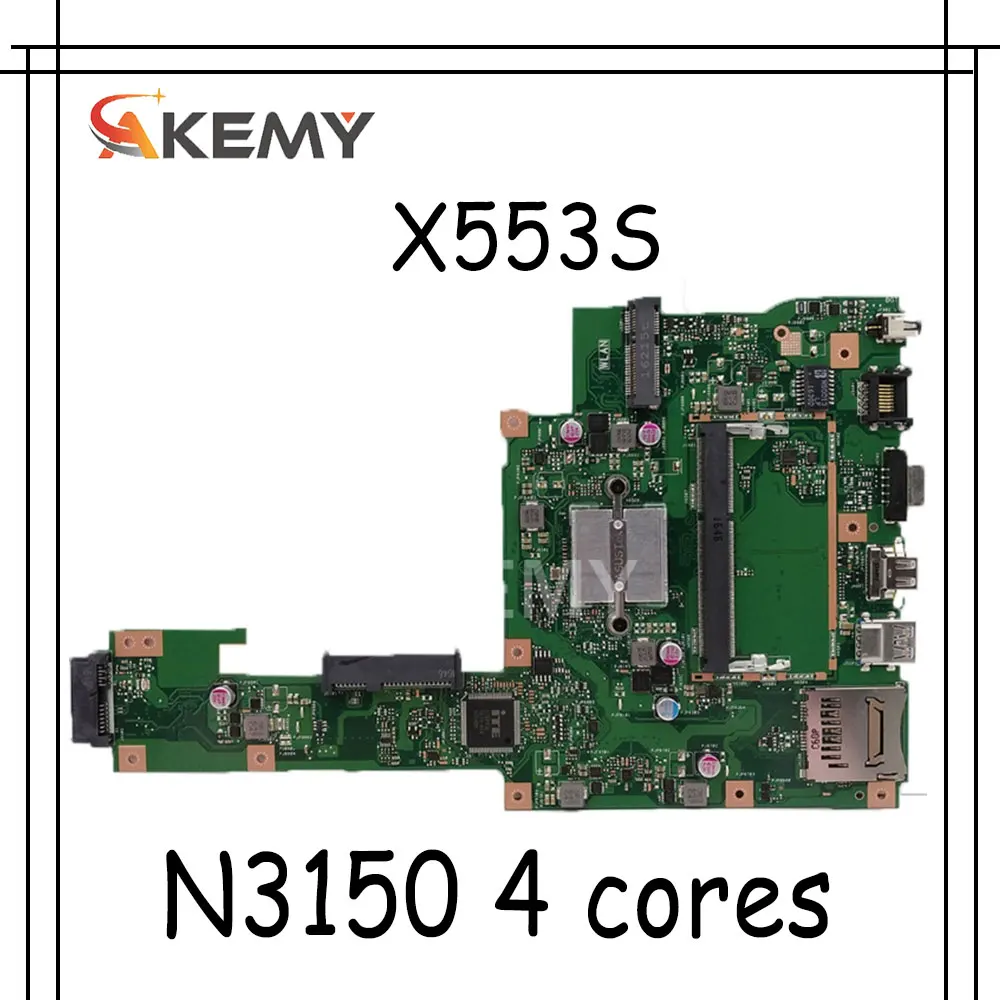 Akemy X553SA материнская плата N3150 4 ядра для Asus A553S A553SA F553S F553SA X553S ноутбука | Компьютеры