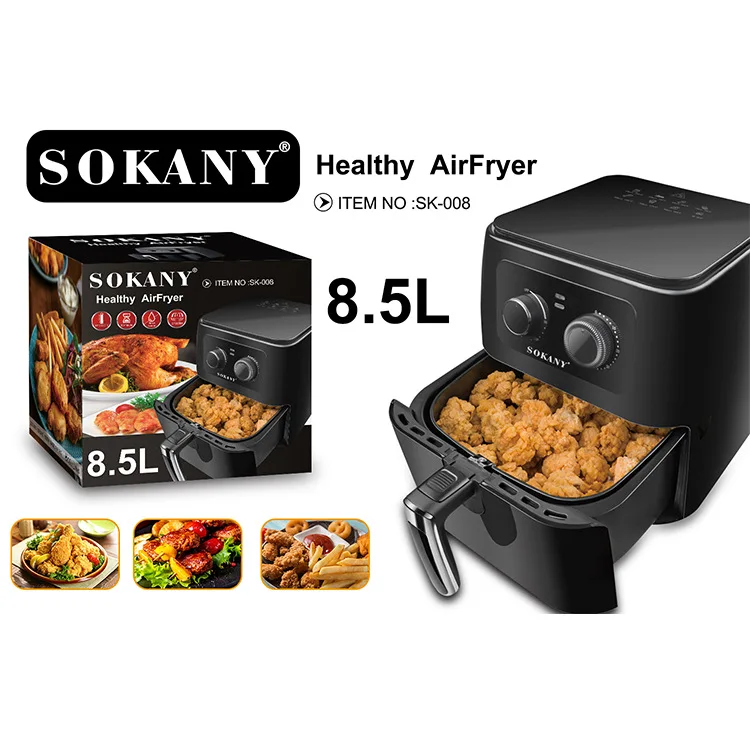 8.5L Large Capacity Electric Deep Fryers Household Smoke Free Air Fryer