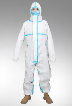 

Protective Clothing Hooded Coverall Dustproof Work Suit Protective Clothing Disposable Isolation Safety Clothes Workwear New