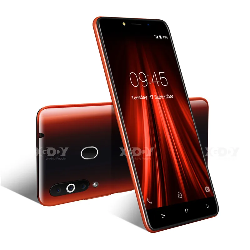 Мобильный телефон XGODY, 4G, отпечаток пальца, 2 ГБ, 16 ГБ, Android 6,0, смартфон, две sim-карты, 5,5 дюймов, 18:9, MTK6737, четыре ядра, 5 Мп, gps, мобильный телефон K20 Pro - Цвет: Orange