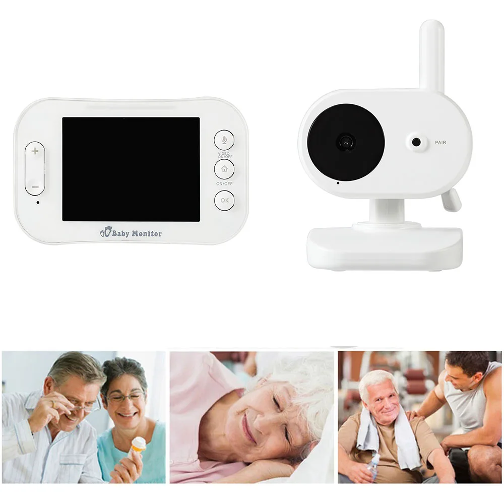

CALOFE 3.5 Inch Digital Wireless Baby Monitor LCD Display Video Security Camera Temperature 2Way Talk Night Vision Baby Camera