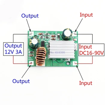 

A7-- DC Step Down Module 24V 36V 48V 72V to 12V 3A Power Supply Buck Converter Non-isolated Buck Converter Board
