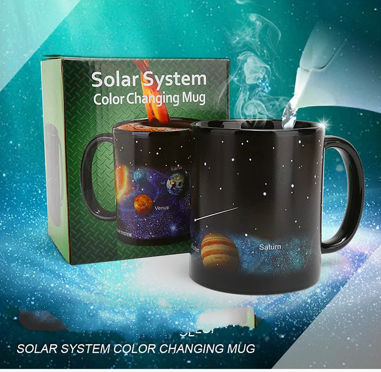 Звездное небо солнечная система Dis цвет ation чашка Температура зондирование изменяющая цвет чашка креативный подарок керамическая кофейная кружка