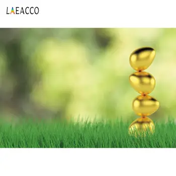

Laeacco Golden Egg Grass Bokeh Scenic Photography Backgrounds Customized Seamless Photographic Backdrops For Photo Studio