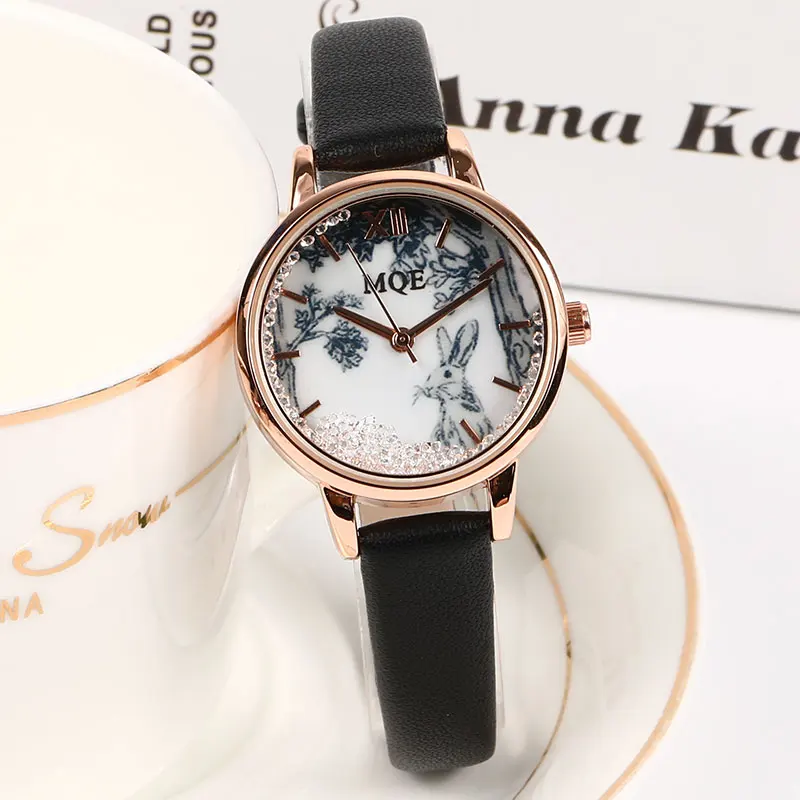 Top Luxury Women s Watches Fashion Small Retro Ladies Diamond Watch Leather Watches For Women Dress 1