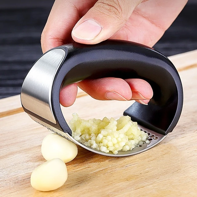 Manual Garlic Chopper Stainless Steel Garlic Crusher Pressing Handheld Food  Slicer Kitchen Vegetable Cutter Garlic Chopper - AliExpress