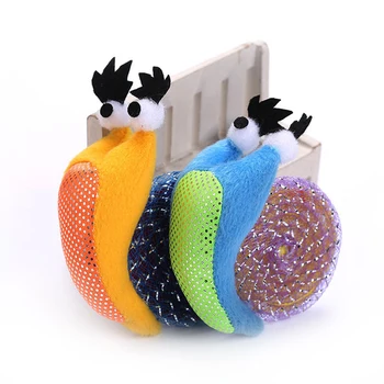 

Cat Self-excited Toy Pet Grinding Claw Cute Snail Shape Funny Cat Toy Durable Pet Dog Interactive Plush Toys Claws Thumb Bite