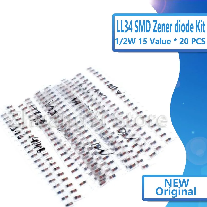 LL34 SMD Zener пакет диодов 1/2W 3v-24v 15 видов * 20 шт. = 300 комплект 1N4148 | Электронные
