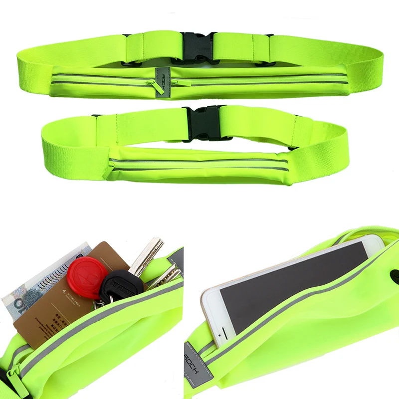 

2019 Waist Pack Men Women Fashion Double Pocket Waterproof reflective multi-functional stretch Belt Travel Small Bag XYLOBHDG