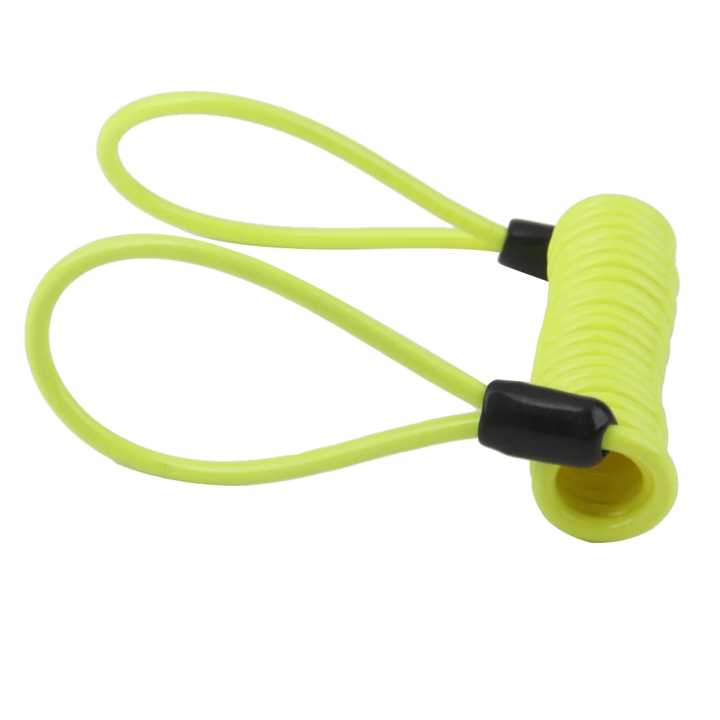 1Piece Safety Lanyard Spring Coil Rope Disc Brake Lock Reminder Cable