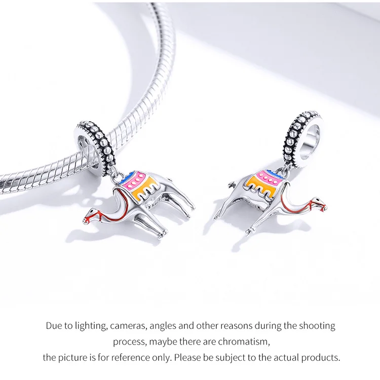 silver earrings BAMOER 925 Sterling Silver Green Warbler Pendant Colorful CZ Bird Animal Charms Fit Charm Bracelets Bangles DIY Jewelry SCC991 gold necklace