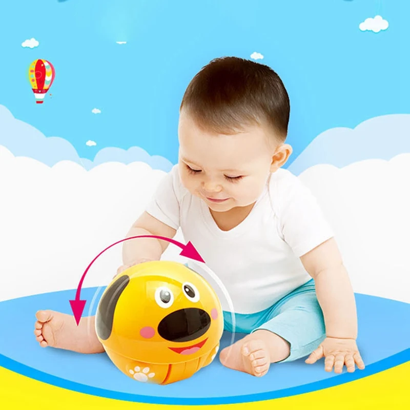 Детские игрушки мяч мультфильм животное бегущие игрушки неваляшки для малышей погремушки с упаковкой цвет случайный